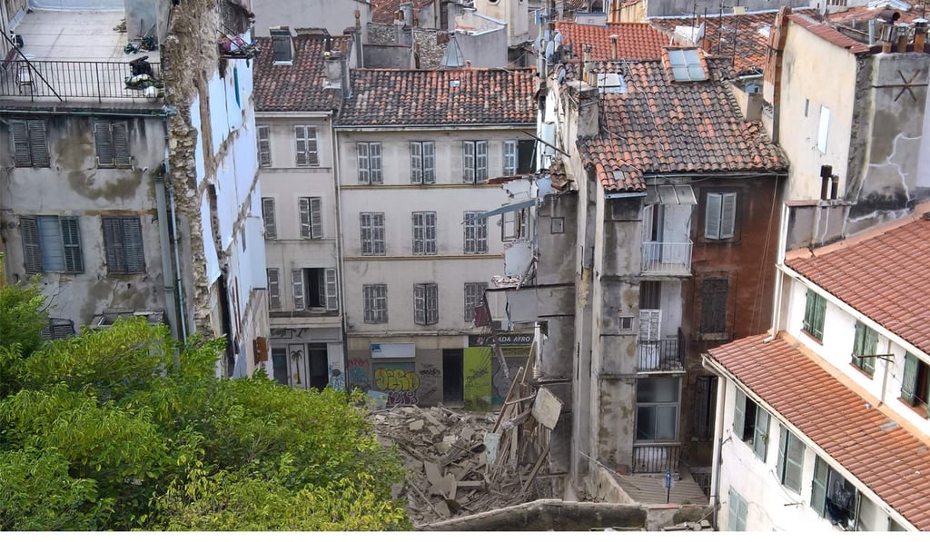 The site where the two buildings collapsed on November 5, 2018 in Marseille. Photo: AFP The site where the two buildings collapsed on November 5, 2018 in Marseille. Photo: AFP