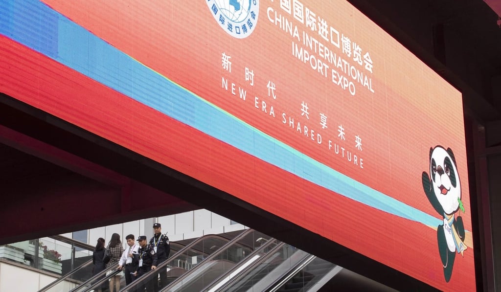 In a speech to open the China International Import Expo in Shanghai, Xi Jinping said Beijing would further open the economy and cut import tariffs. Photo: AP In a speech to open the China International Import Expo in Shanghai, Xi Jinping said Beijing would further open the economy and cut import tariffs. Photo: AP