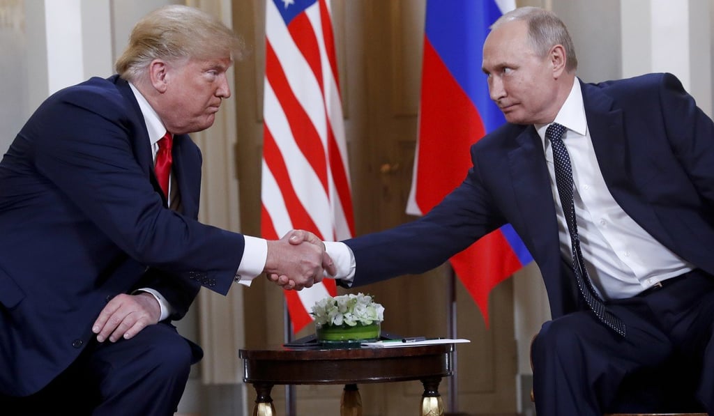 US President Donald Trump meeting Russian President Vladimir Putin in Helsinki, Finland in July 2018. Photo: AP