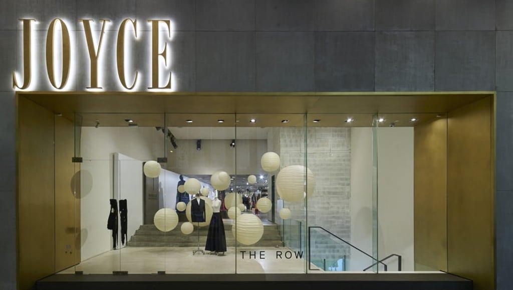 The Queen’s Road window display at Joyce New World Tower boutique, which is dedicated to The Row. The Queen’s Road window display at Joyce New World Tower boutique, which is dedicated to The Row.