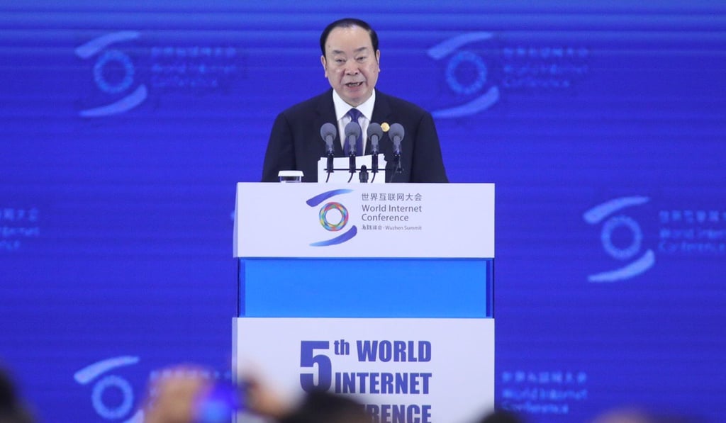 Propaganda chief Huang Kunming delivers a message from Xi Jinping and makes the keynote speech at the opening of the conference on Wednesday. Photo: Simon Song Propaganda chief Huang Kunming delivers a message from Xi Jinping and makes the keynote speech at the opening of the conference on Wednesday. Photo: Simon Song