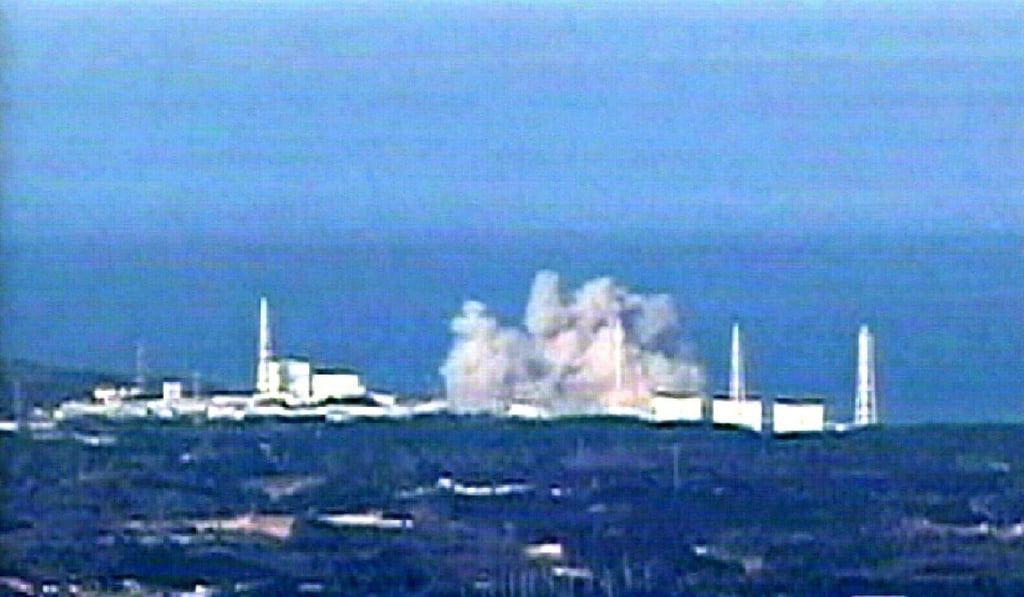 A screengrab from March 2011 shows an explosion at the Fukushima nuclear plant following that month’s devastating earthquake. Photo: EPA
