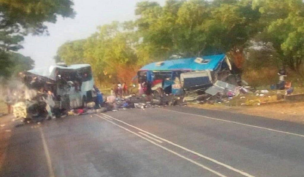 Dozens of people were killed in a Zimbabwe bus crash on Wednesday evening. Photo: handout