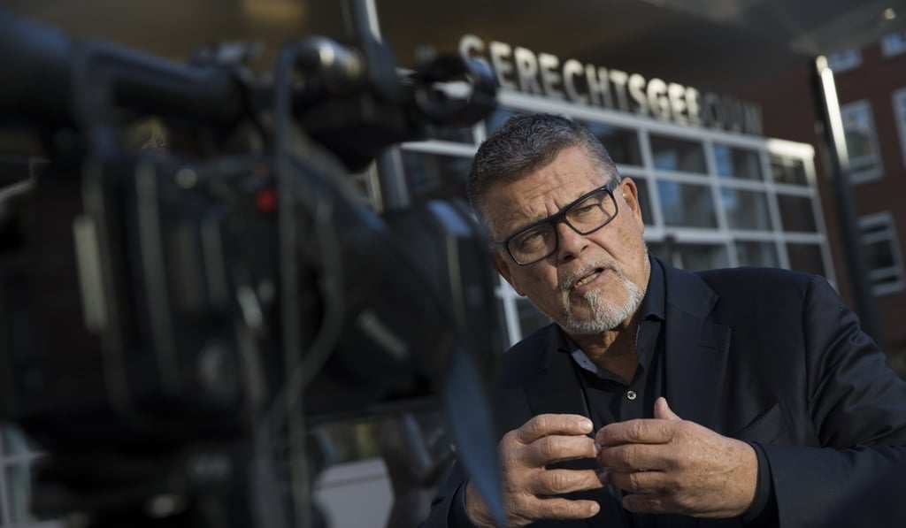 Self-styled Dutch positivity guru Emile Ratelband answers questions during an interview in Utrecht, the Netherlands on Thursday. Photo: AP