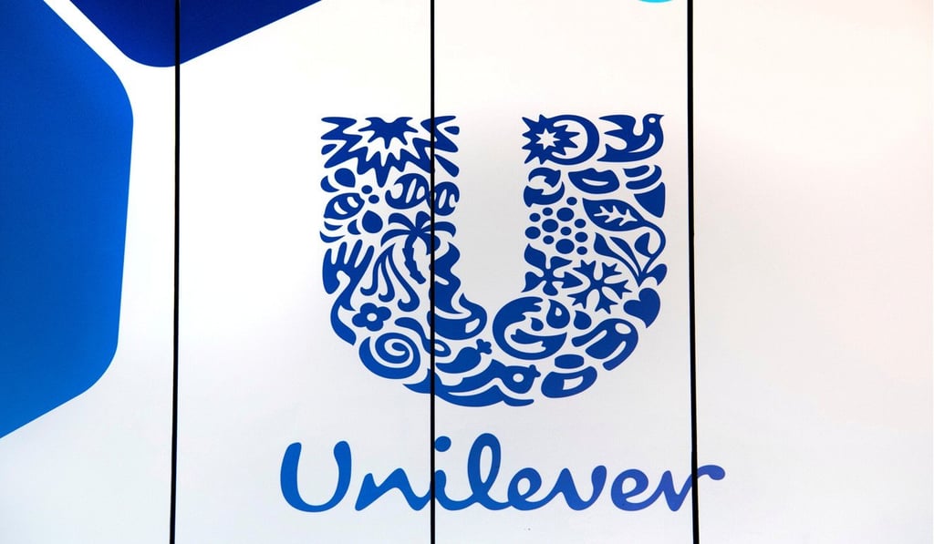 The Unilever logo at the company’s headquarters in Rotterdam, the Netherlands. Photo: Reuters
