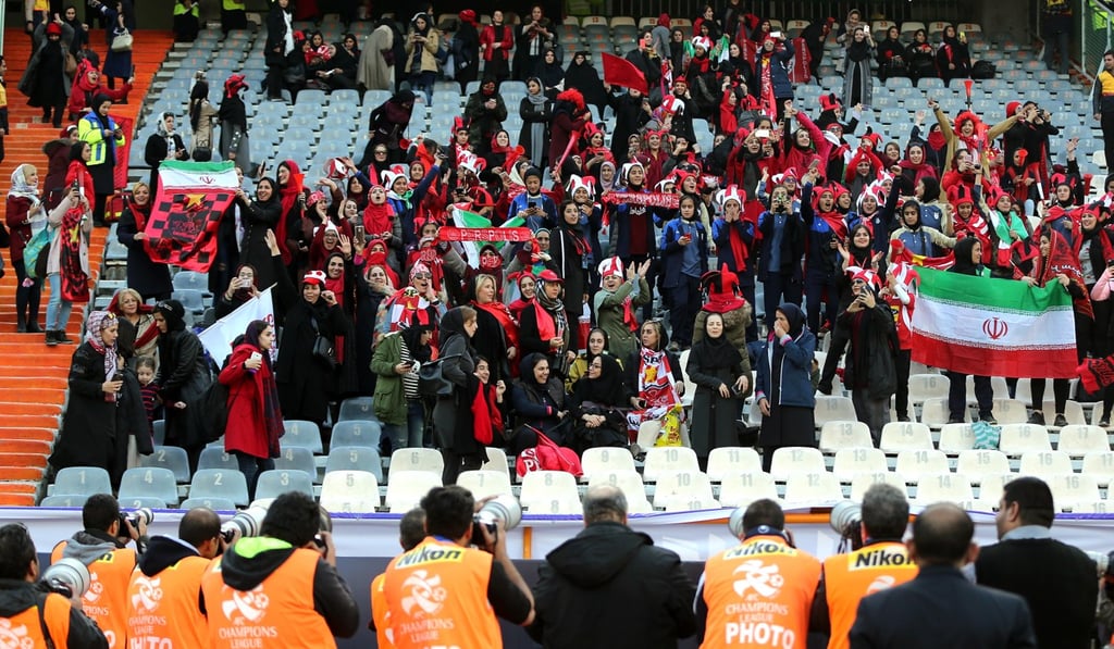 Female fans waiting for the match to start. Photo: EPA Female fans waiting for the match to start. Photo: EPA