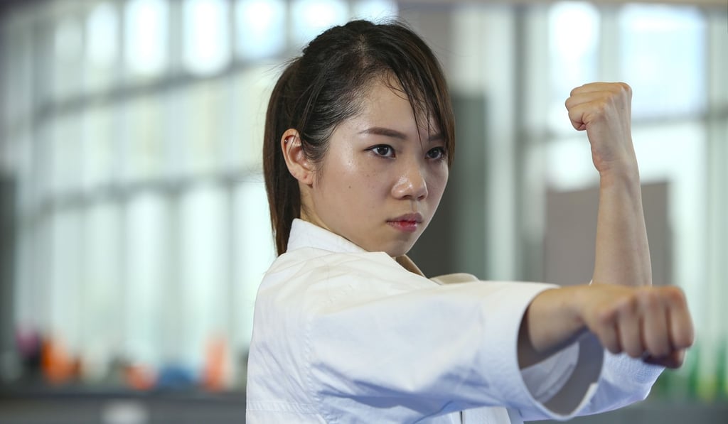 Grace Lau Mo-sheung at the Karate Hall in the Hong Kong Sports Institute. Photo: Edmond So
