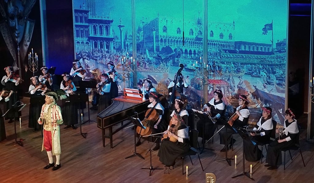 Actor Jonathan Douglas narrates Vivaldi Unmasked at Hong Kong City Hall. Photo: courtesy CCOHK