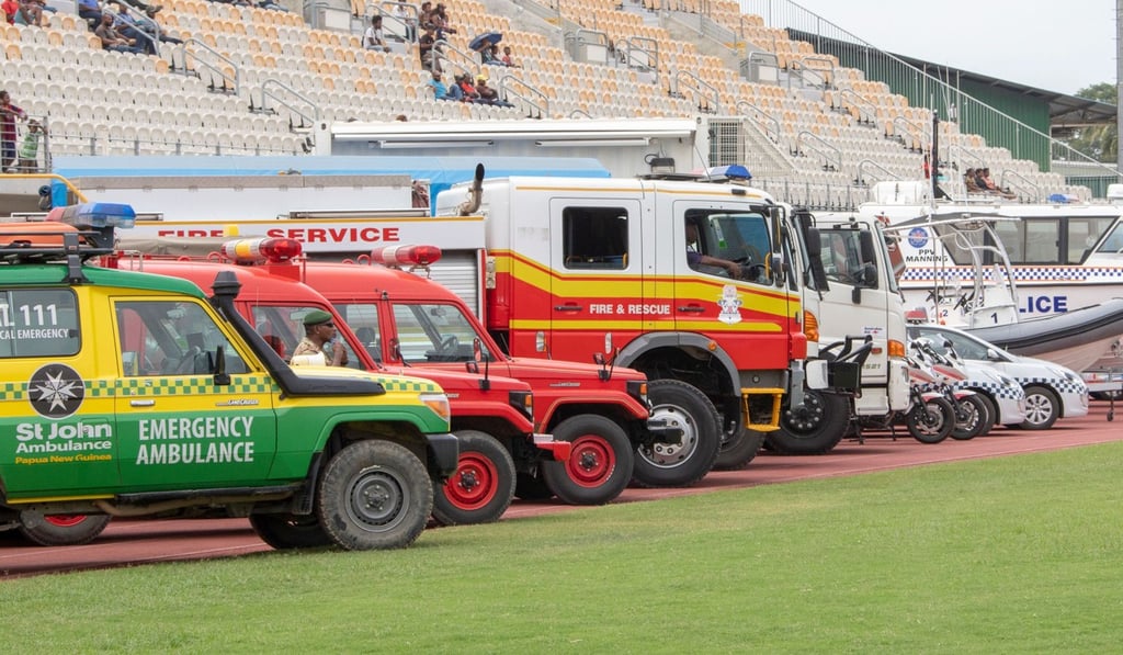 Papua New Guinea emergency services on parade in Port Moresby, the host city for the upcoming Asia-Pacific Economic Cooperation summit from November 17. A multinational force has been deployed ahead of the high-profile leaders’ meeting. Photo: AFP Papua New Guinea emergency services on parade in Port Moresby, the host city for the upcoming Asia-Pacific Economic Cooperation summit from November 17. A multinational force has been deployed ahead of the high-profile leaders’ meeting. Photo: AFP