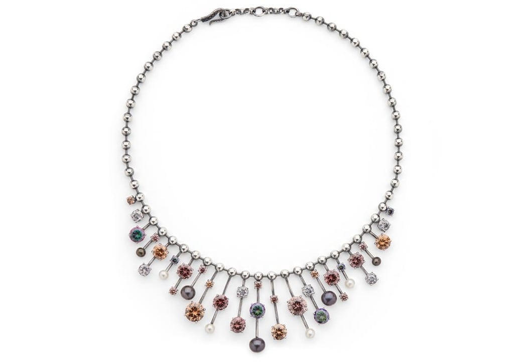 Bottega Veneta’s supernova-inspired necklace from the Orbit collection. Bottega Veneta’s supernova-inspired necklace from the Orbit collection.