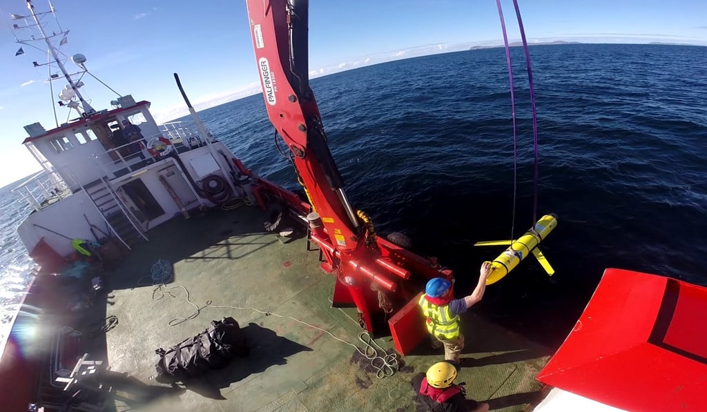 Unstaffed underwater ocean gliders similar to this one were seized by the Chinese navy in international waters off the coast of the Philippines in 2016. Photo: AFP