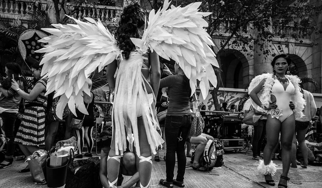 Migrant domestic workers in a beauty pageant in Hong Kong. Photo: Xyza Cruz Bacani Migrant domestic workers in a beauty pageant in Hong Kong. Photo: Xyza Cruz Bacani