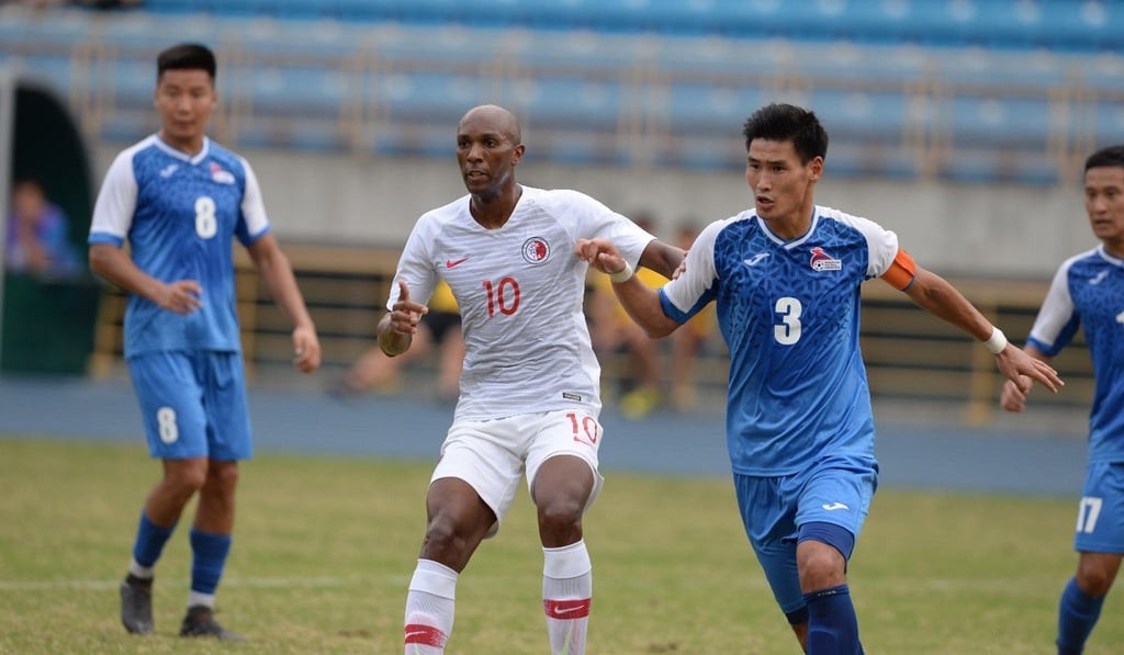 Hong Kong’s two-goal hero Sandro. Photo: HKFA Hong Kong’s two-goal hero Sandro. Photo: HKFA