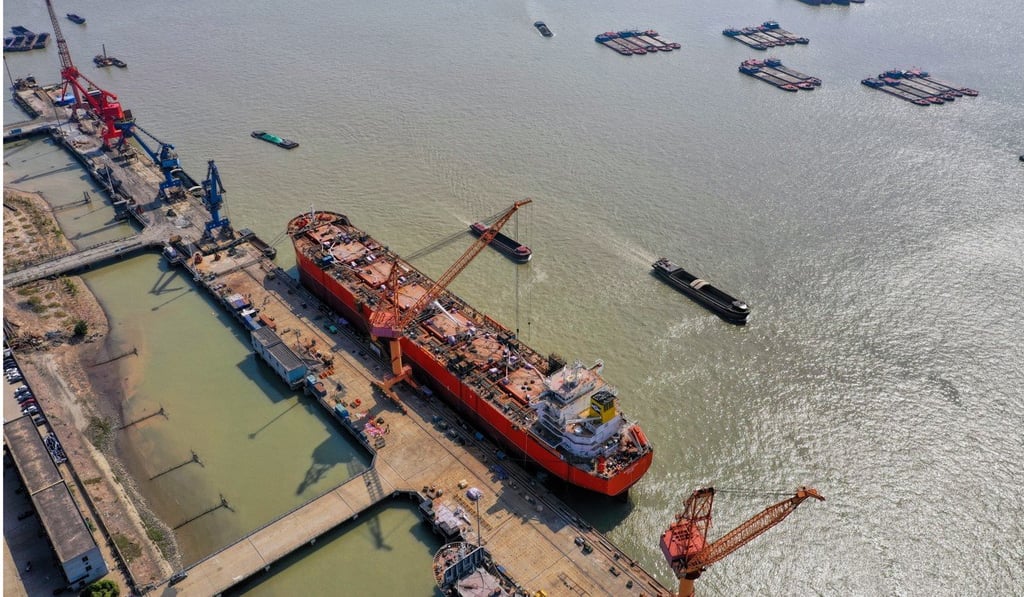 A shipyard in Jiangyin, Jiangsu province, China. Photo: EPA