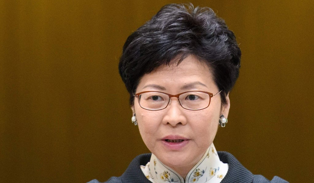 Carrie Lam hit back at the US report. Photo: AFP