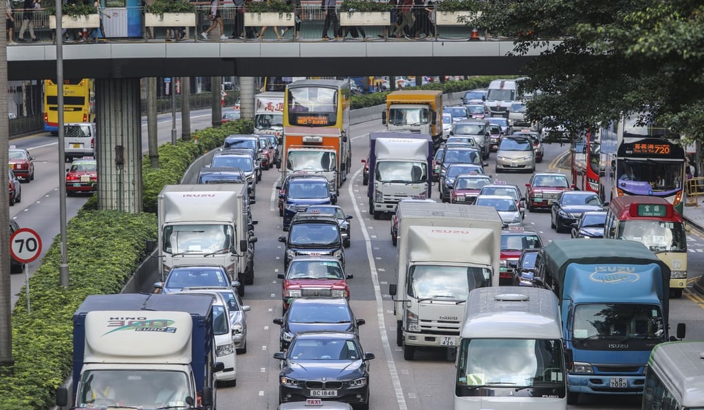 A traffic jam on Gloucester Road in Wan Chai. Photo: Sam Tsang