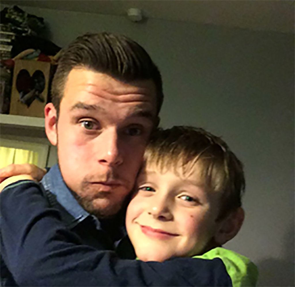 British rider Daniel Hegarty and his 10-year-old son, Evan. Photo: Justgiving.com