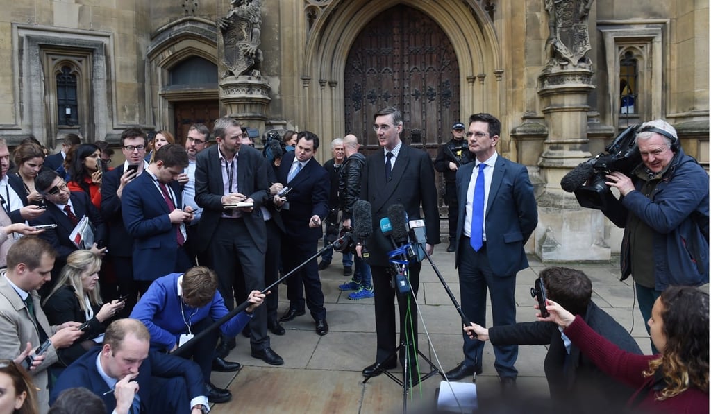 Conservative MP Jacob Rees Mogg, one of the Tories who is said to have sent a letter of no confidence in May to Brady. Photo: EPA Conservative MP Jacob Rees Mogg, one of the Tories who is said to have sent a letter of no confidence in May to Brady. Photo: EPA