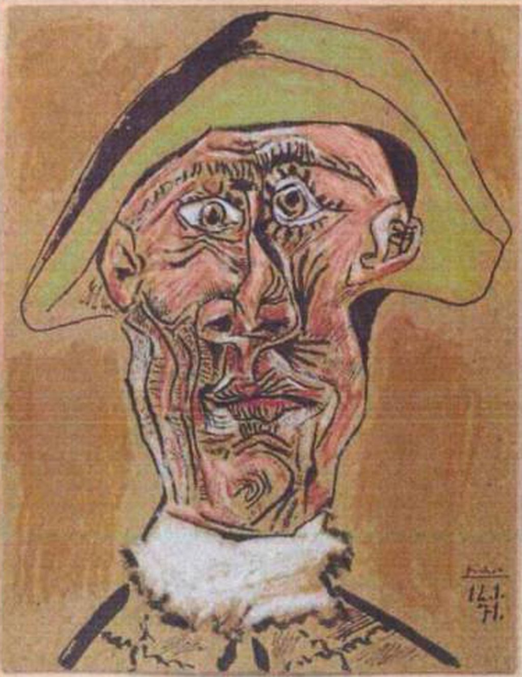 The 1971 painting 'Harlequin’s Head' by Pablo Picasso. File photo: AP