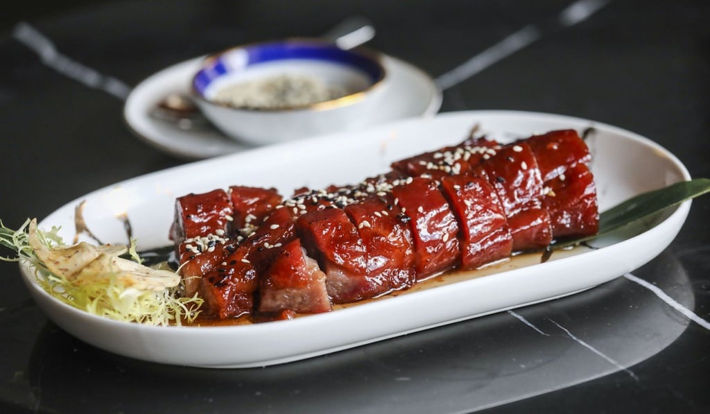 Char sui is served glazed with New Zealand manuka honey at the Chinese Library.