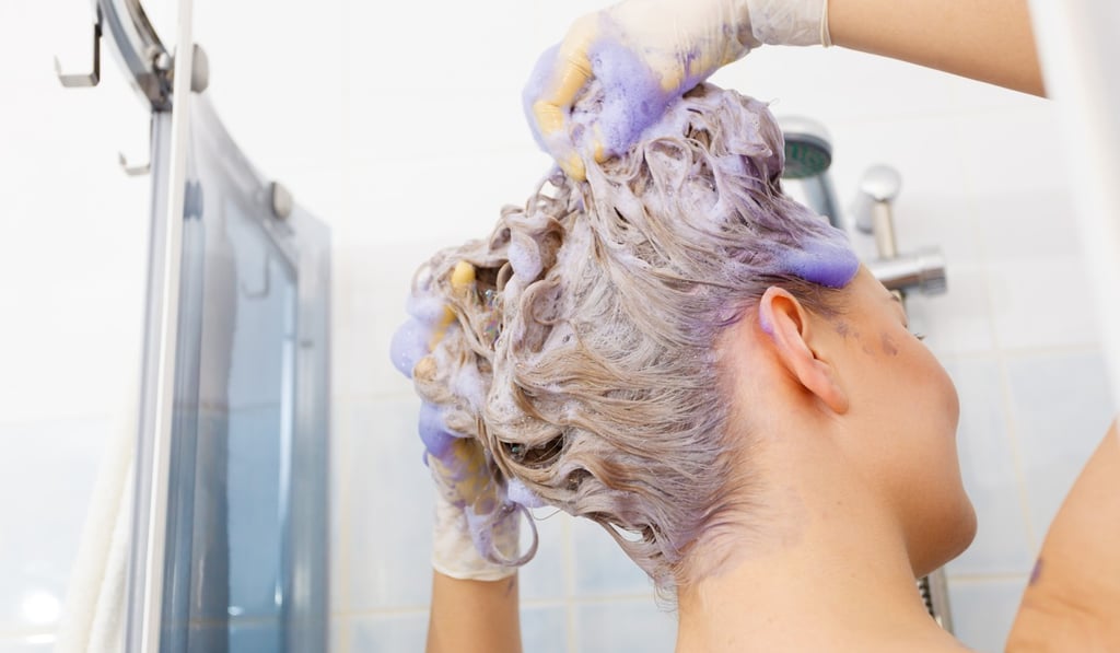 Purple shampoo is a blonde's best friend, removing brassy tones from faux locks. Purple shampoo is a blonde's best friend, removing brassy tones from faux locks.