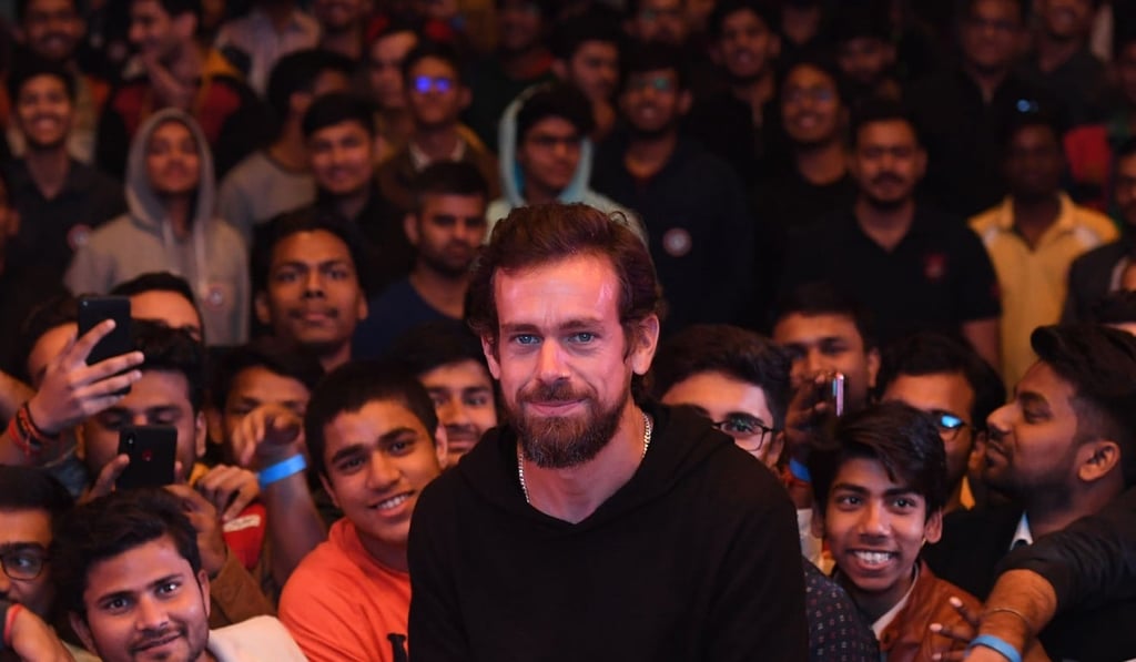 Dorsey met a number of Indian Twitter users during his visit to the country last week. Photo: AFP