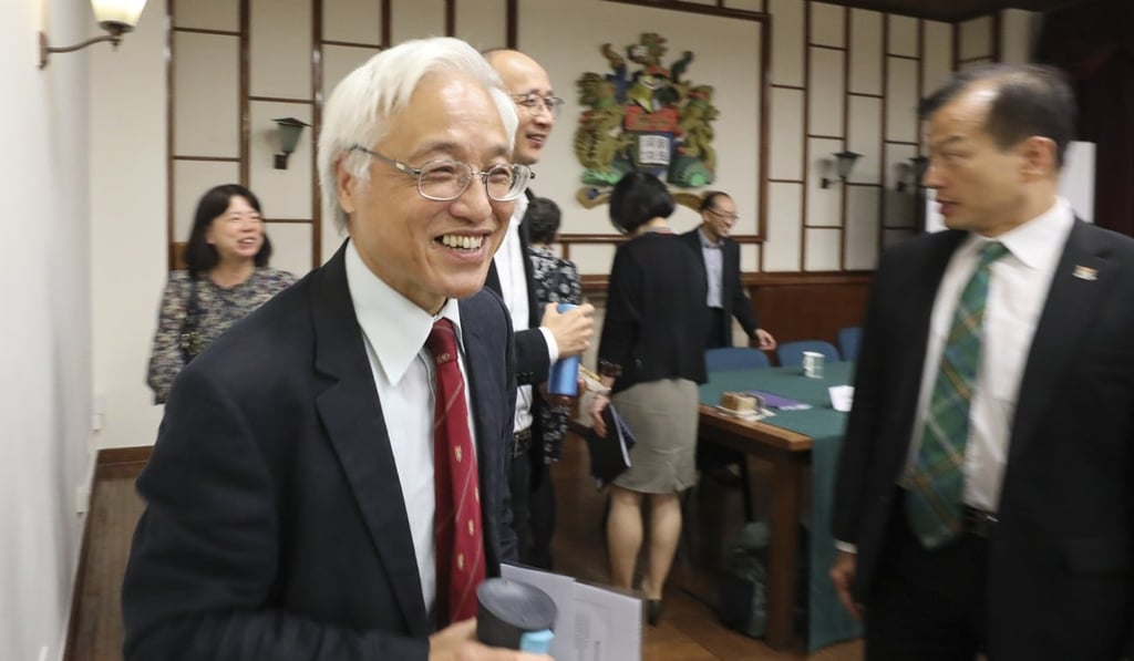 Professor Paul Tam, provost and deputy vice chancellor, attending the HKU Convocation forum on the university’s retirement policy. Photo: Felix Wong