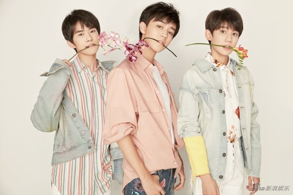 Karry Wang (centre) of Chinese pop band TF Boys has terminated his contract with Dolce & Gabbana.