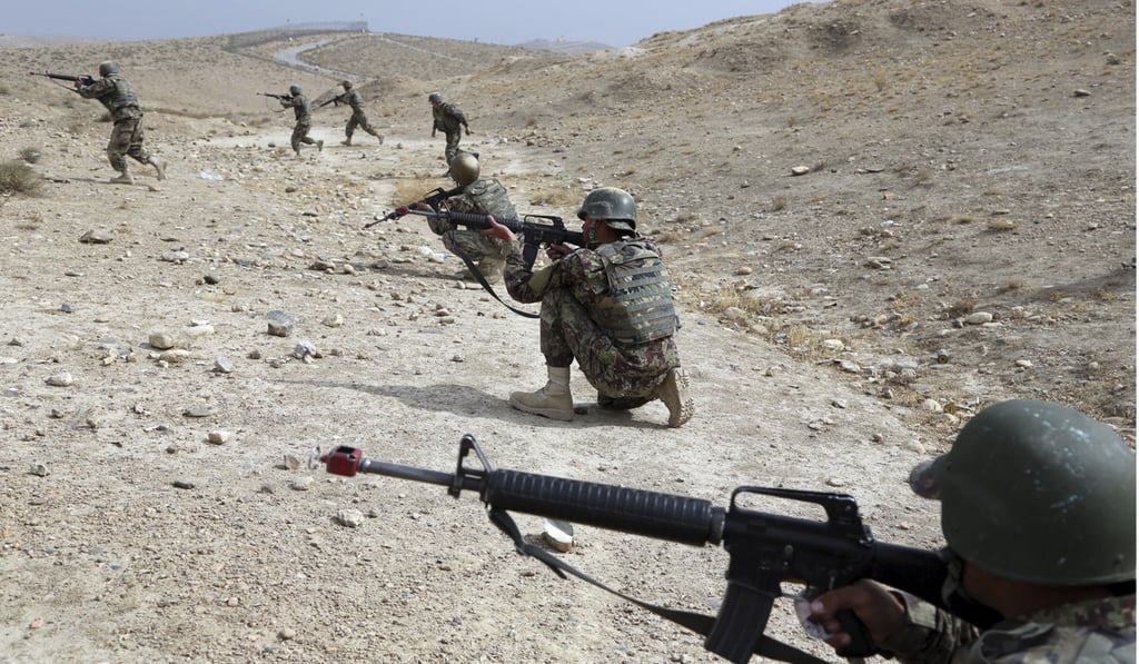 Afghan soldiers during a training exercise in Kabul on October 31, 2018. Photo: AP Afghan soldiers during a training exercise in Kabul on October 31, 2018. Photo: AP
