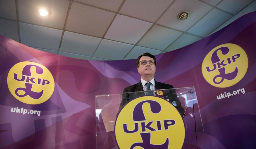 File photo of UKIP leader Gerard Batten. Photo: AFP
