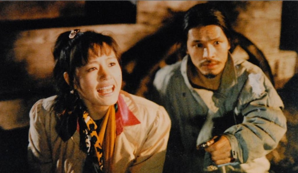 Kim Hye-soo (left) in a scene from the 1986 drama ‘Ggambo’, which marked her acting debut. Photo: Korea Times