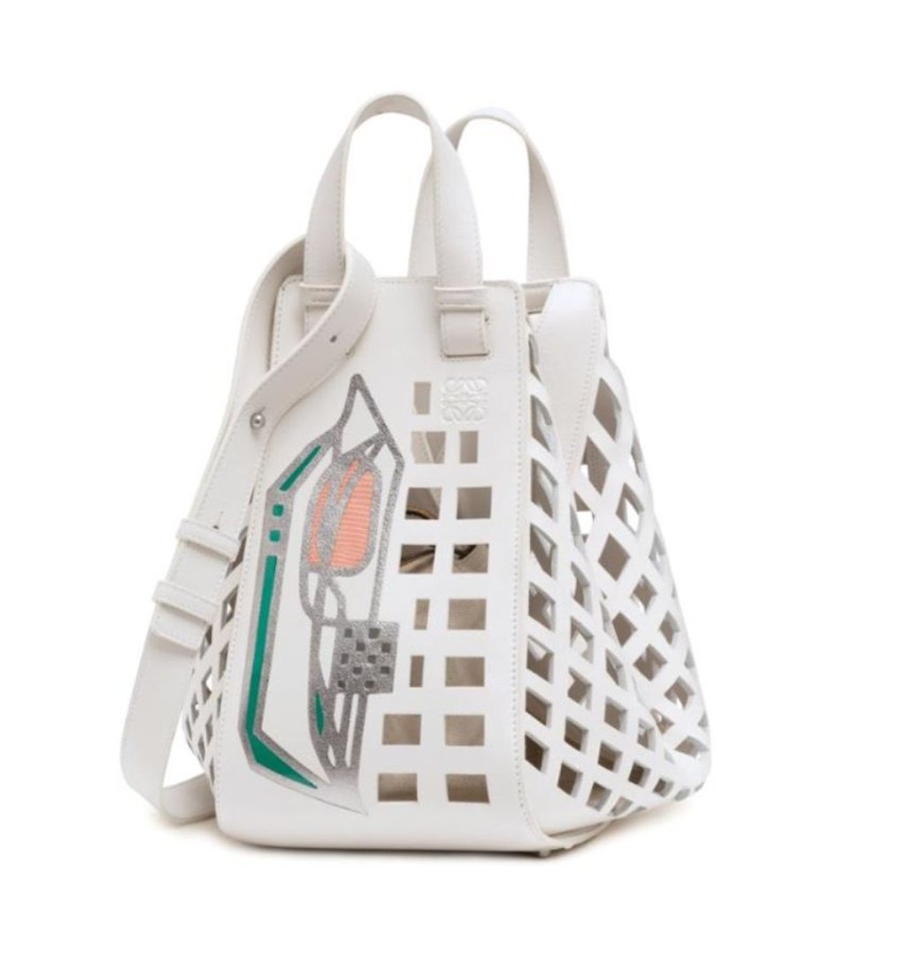 Loewe's Hammock Tulip medium bag in white