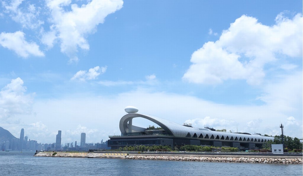 The Kai Tak Cruise Terminal sits on the runway of the former international airport.
