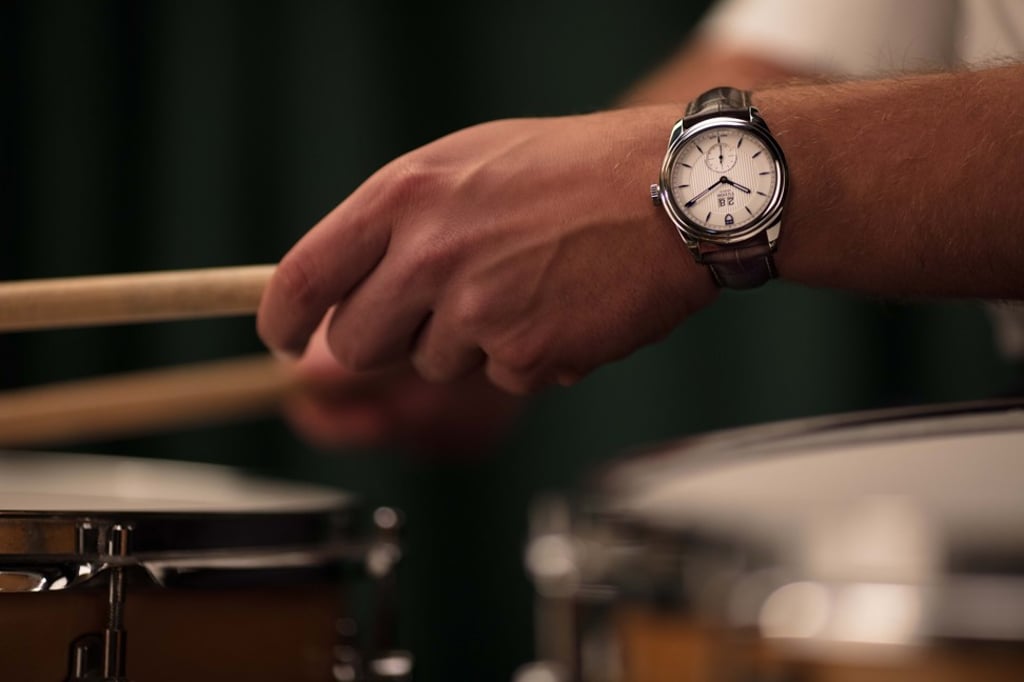 Tudor Glamour Double Date’s double bezel is paired with two concentric rings.
