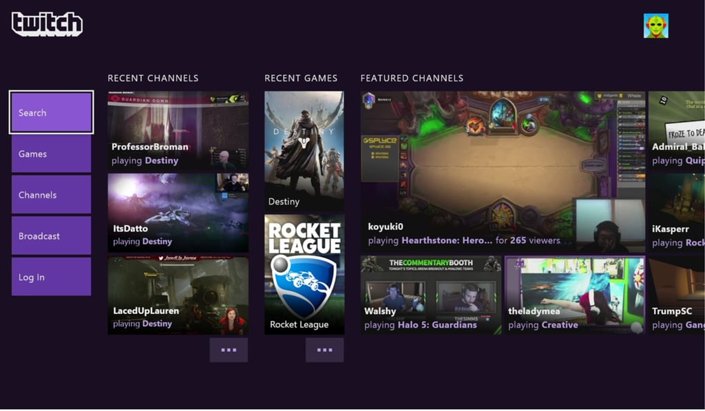 Twitch broadcasts everything from casual gaming to top-level e-sports.
