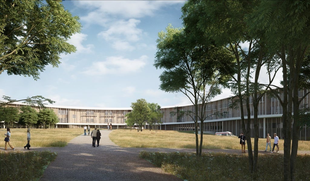 Artist’s impression of the exterior of the New North Zealand Hospital in Denmark. Artist’s impression of the exterior of the New North Zealand Hospital in Denmark.