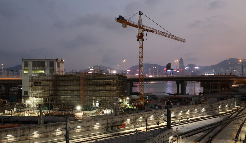 View of the Hung Hom station construction work. Photo: Nora Tam