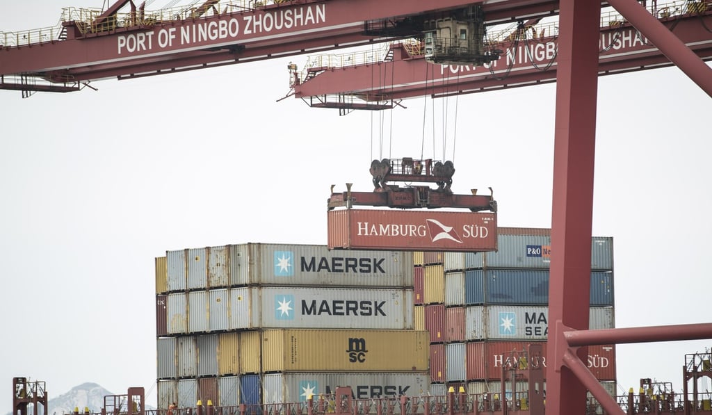 Shipping containers at the Port of Ningbo-Zhoushan in China. Photo: Bloomberg