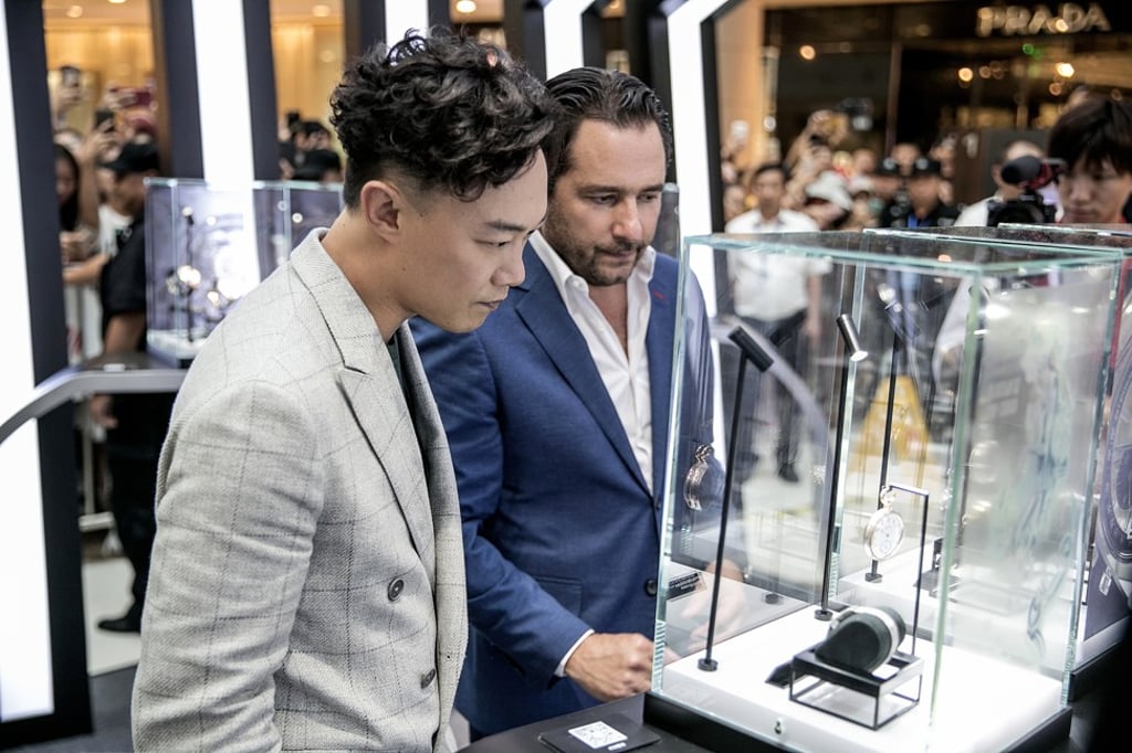 Eason Chan with Zenith CEO Julien Tornare. Eason Chan with Zenith CEO Julien Tornare.