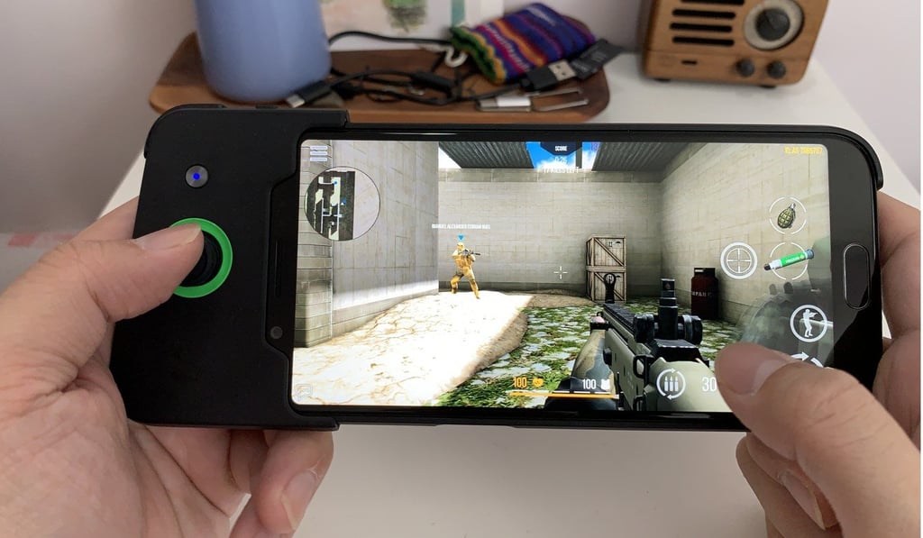 The gamepad, which is included in the package, pairs with the Black Shark easily and helps boost performance in games. Photo: Ben Sin