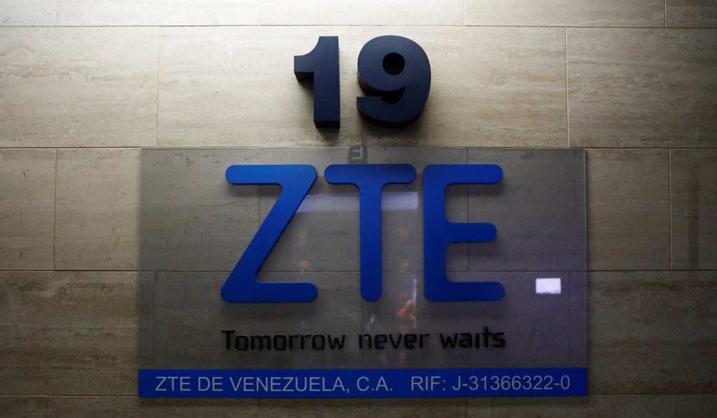 ZTE’s logo is seen at its offices in Caracas, Venezuela, in this file photo. Photo: Reuters