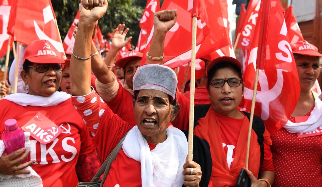 Protestors are demanding debts waivers and fixed minimum prices. Photo: AFP