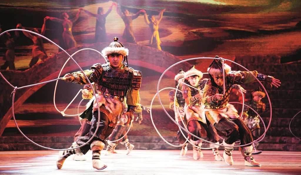 Xinjiang Production and Construction Corps Acrobatic Troupe is made up of performers from many different ethnicities.