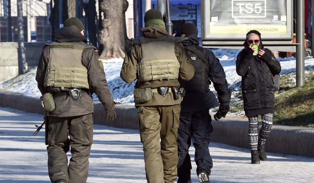 Servicemen of the Ukrainian National Guard patrol in the centre of Kiev. Photo: AFP Servicemen of the Ukrainian National Guard patrol in the centre of Kiev. Photo: AFP