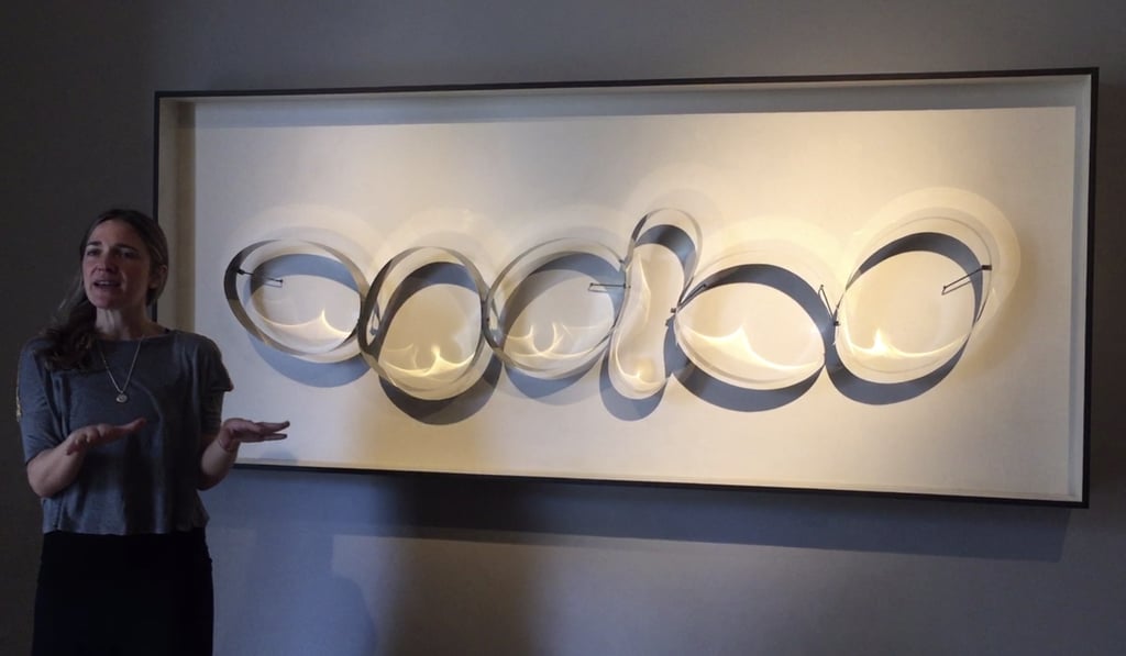 Julio Le Parc's Six Circles in Contortion, a kinetic artwork with six metal circles moving in tandem. Photo: Jodi Xu Klein