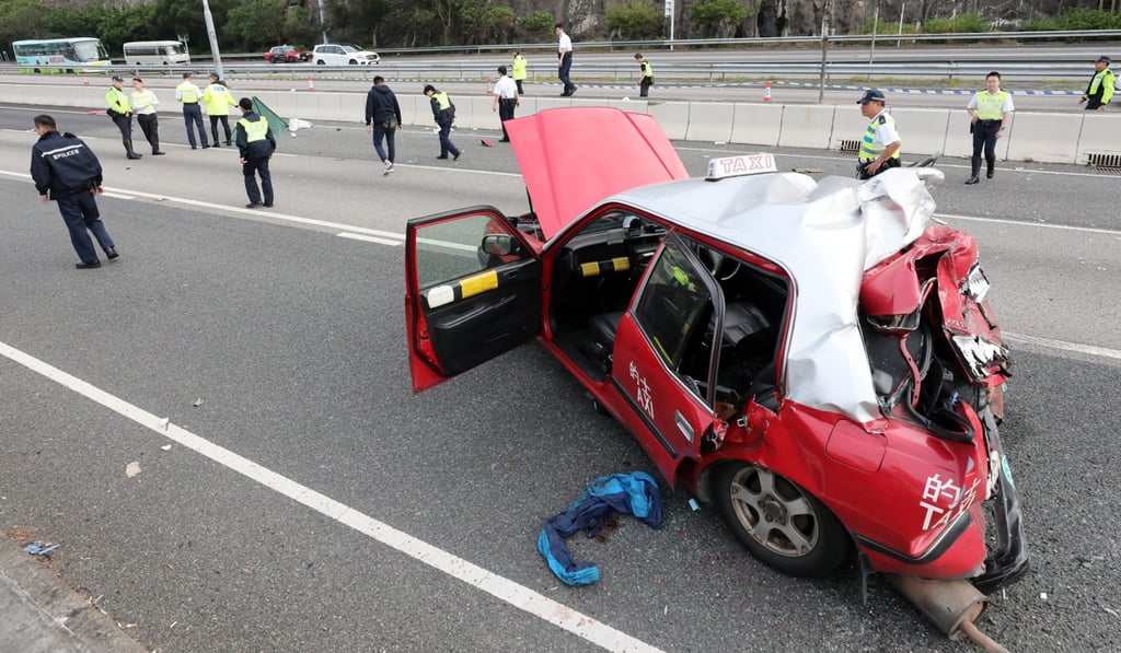 The taxi driver was killed in the crash. Photo: Felix Wong