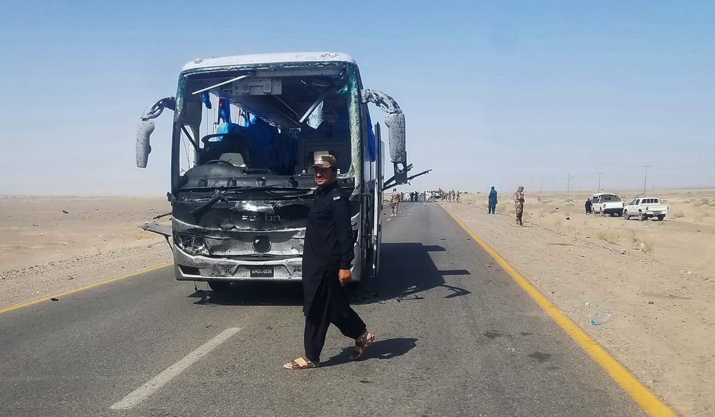 A bus carrying Chinese engineers was attacked in Balochistan in August. Photo: AFP