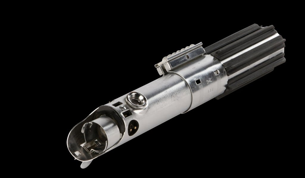 The original Luke Skywalker lightsabre from the film ‘Star Wars: A New Hope’, is among items on auction in California. Photo: Profiles in History Auctions/Reuters