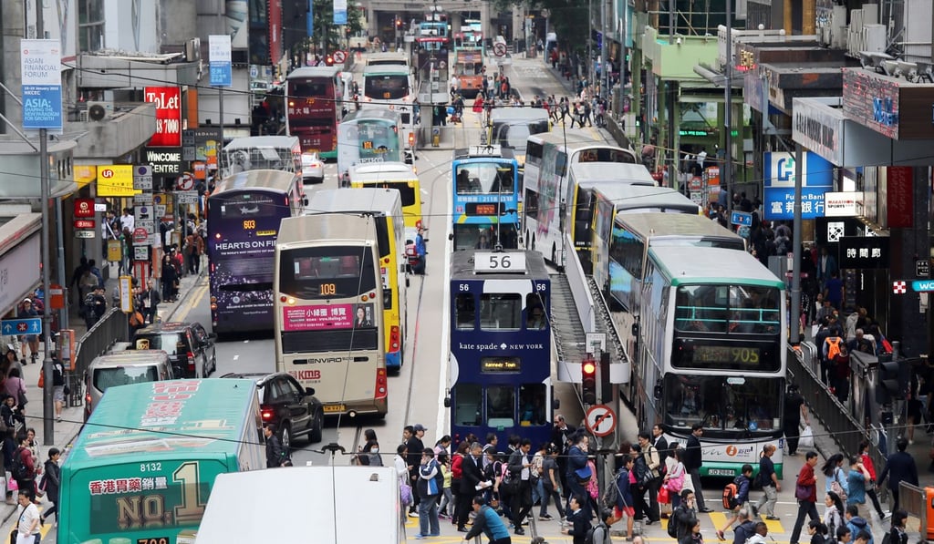 Commercial vehicles including buses account for 95 per cent of roadside emissions. Photo: Dickson Lee