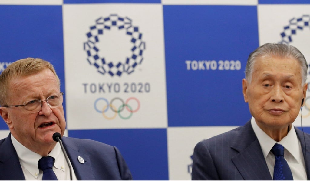 John Coates and Yoshiro Mori. Photo: Reuters